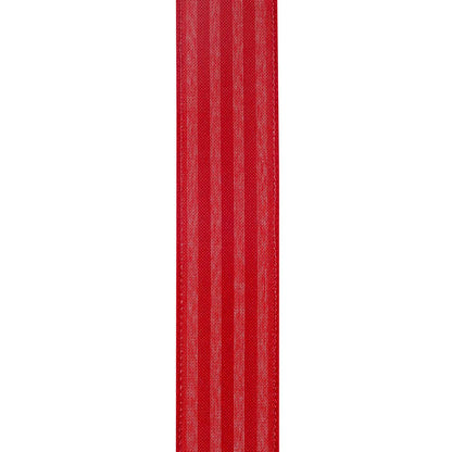 Striped Linen Value Wired, Red/white, 1-1/2 In, 50 Yards - Bria Blair Creative