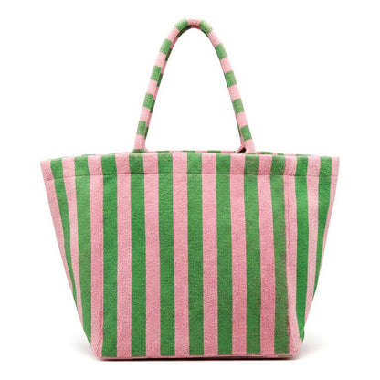 Striped Terry Tote Bag: Blue - Bria Blair Creative