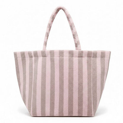 Striped Terry Tote Bag: Blue - Bria Blair Creative