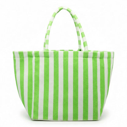 Striped Terry Tote Bag: Pink - Bria Blair Creative
