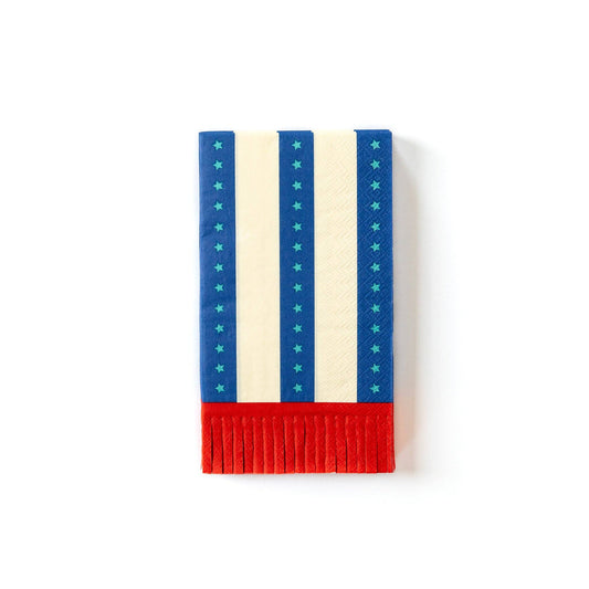 Stripes with Fringe Guest Towel Napkin - Bria Blair Creative