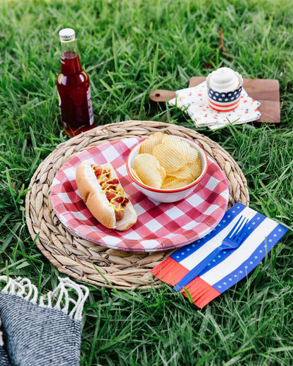 Stripes with Fringe Guest Towel Napkin - Bria Blair Creative