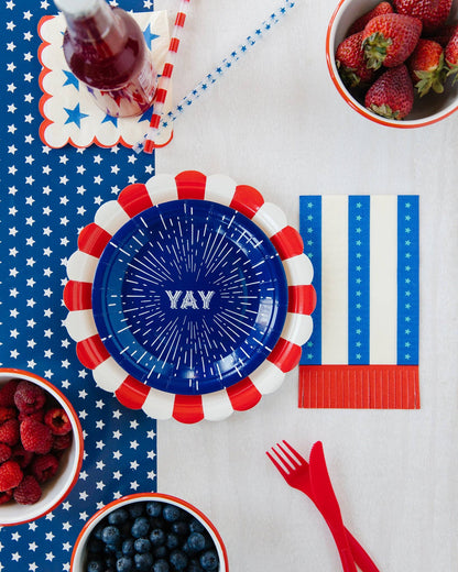 Stripes with Fringe Guest Towel Napkin - Bria Blair Creative