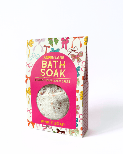 Sugar Himalayan Bath Salt Gift Stocking Stuffer Bow Gift - Bria Blair Creative