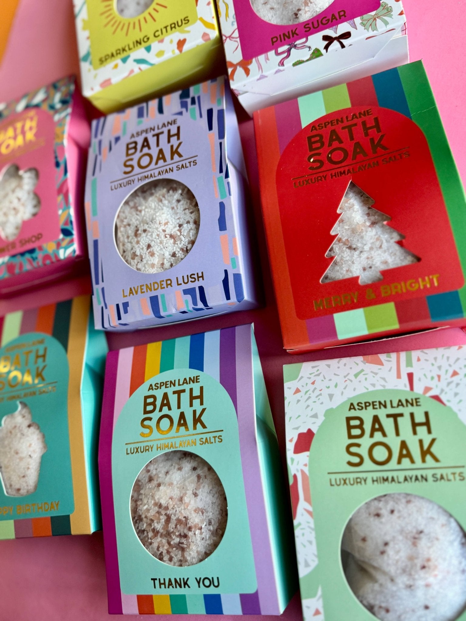 Sugar Himalayan Bath Salt Gift Stocking Stuffer Bow Gift - Bria Blair Creative