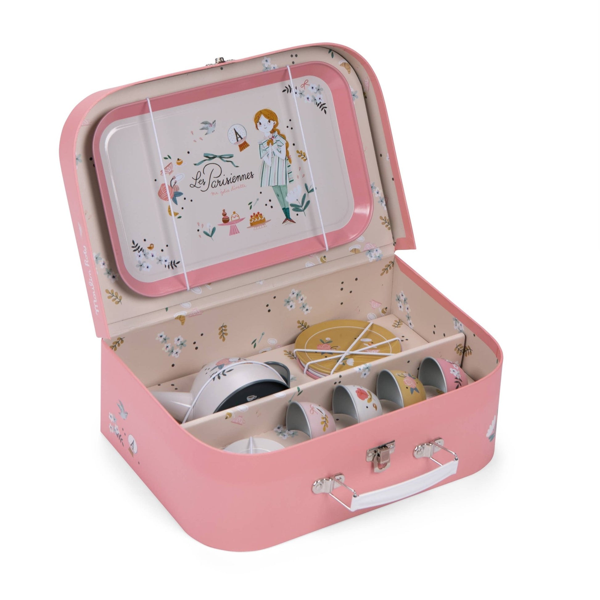 Suitcase - New Tea Party Metal Set The Parisiennes - Bria Blair Creative