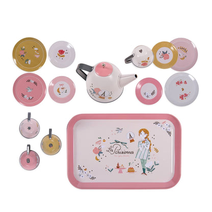 Suitcase - New Tea Party Metal Set The Parisiennes - Bria Blair Creative