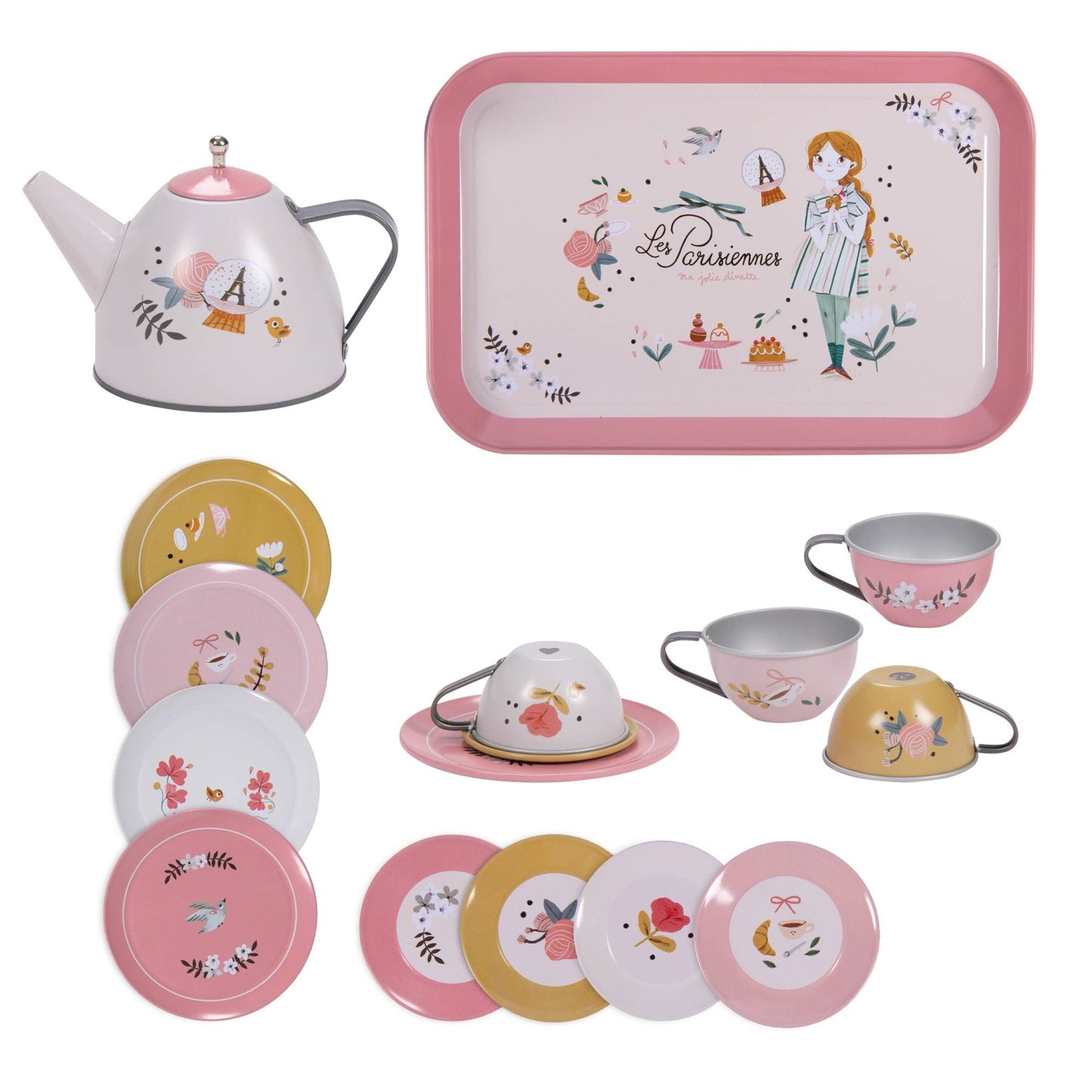 Suitcase - New Tea Party Metal Set The Parisiennes - Bria Blair Creative