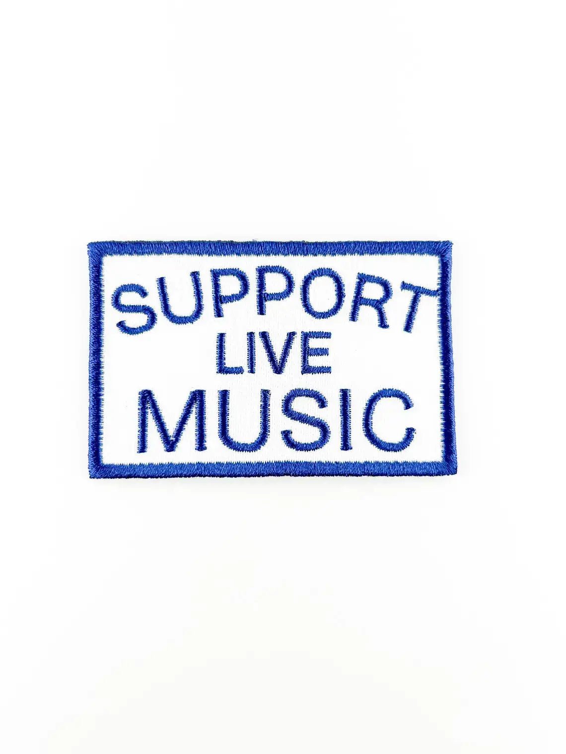 Support Live Music Embroidered Iron On Patch, Trucker Hat - Bria Blair Creative