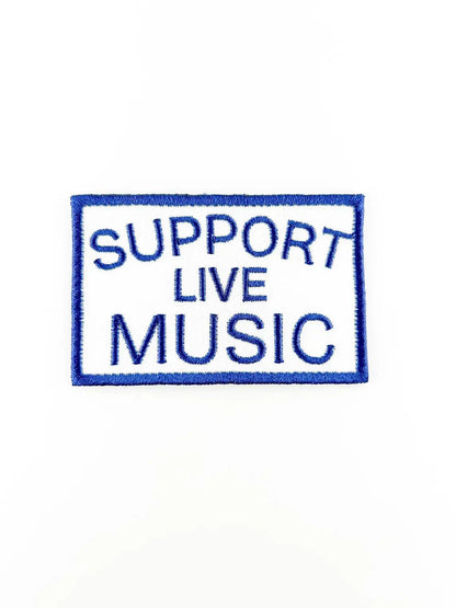 Support Live Music Embroidered Iron On Patch, Trucker Hat - Bria Blair Creative