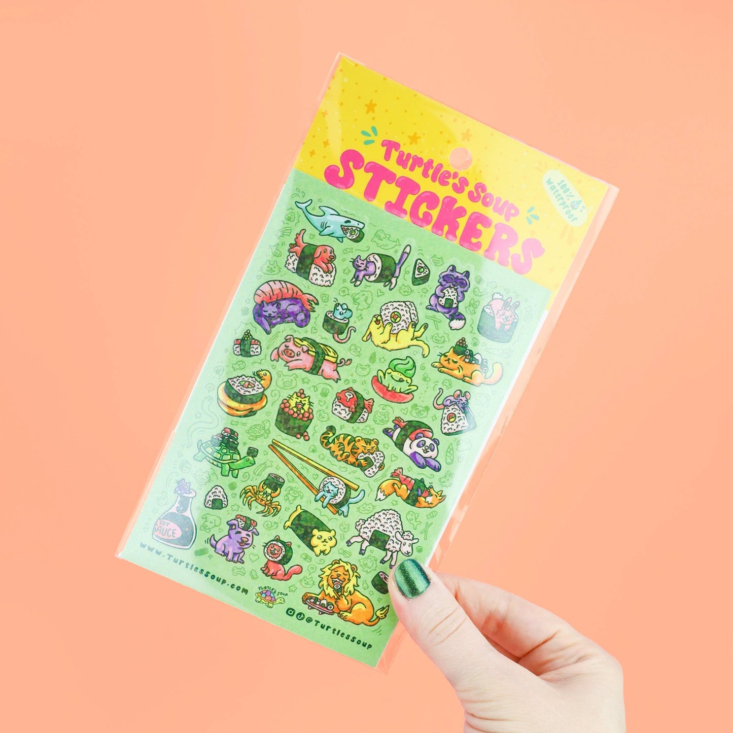 Sushi Animals Vinyl Sticker Sheet - Bria Blair Creative