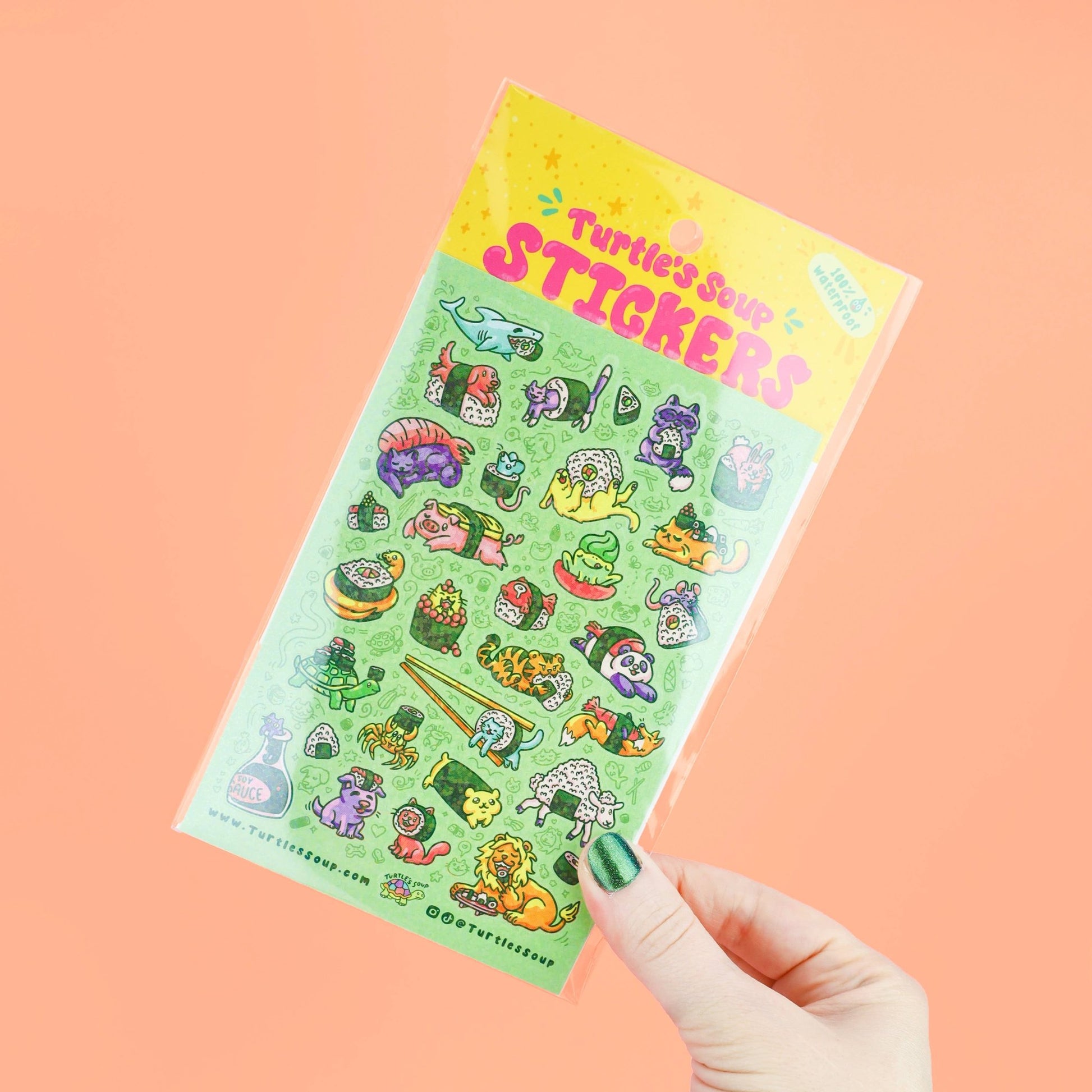Sushi Animals Vinyl Sticker Sheet - Bria Blair Creative