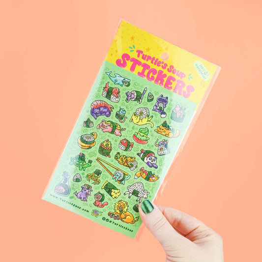 Sushi Animals Vinyl Sticker Sheet - Bria Blair Creative