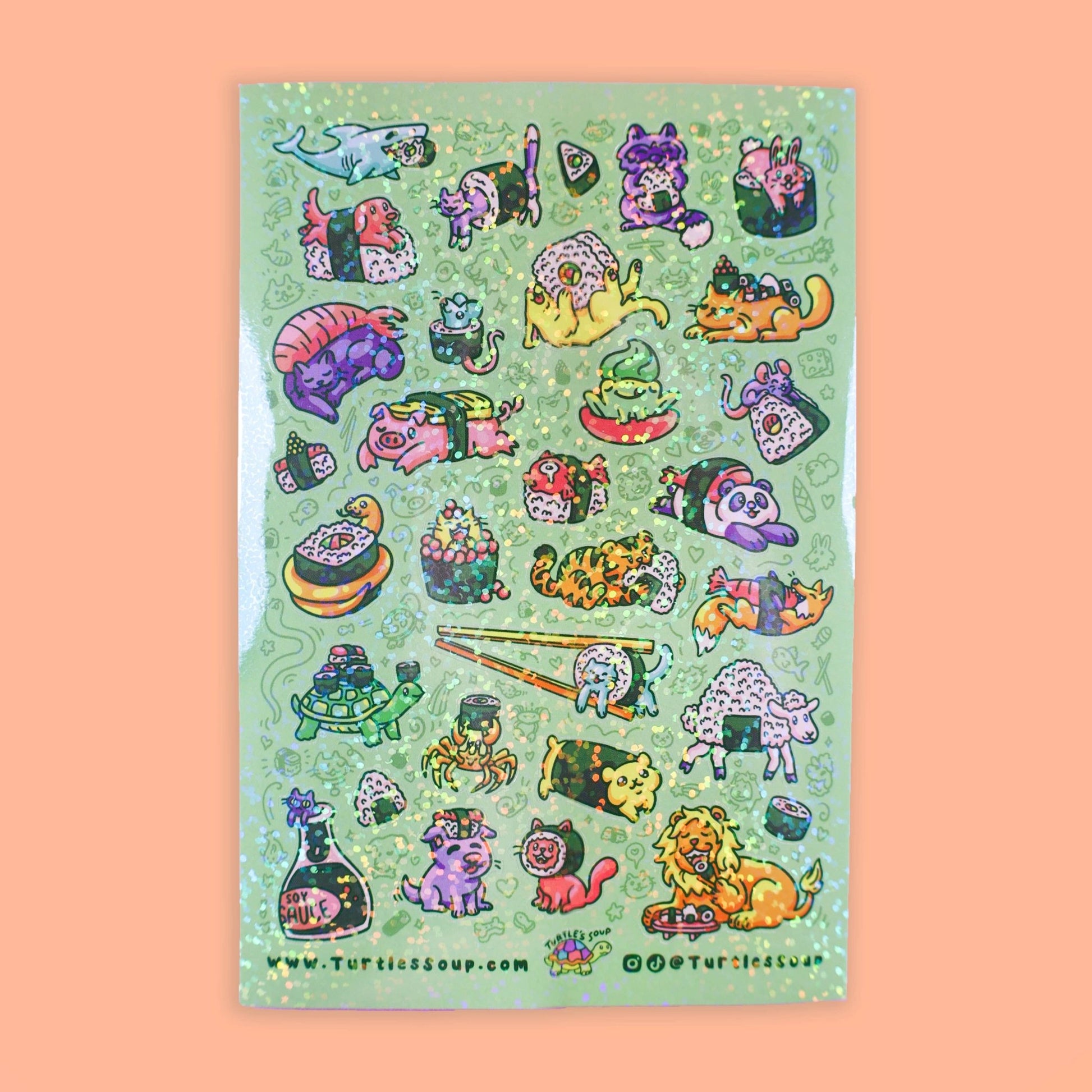 Sushi Animals Vinyl Sticker Sheet - Bria Blair Creative