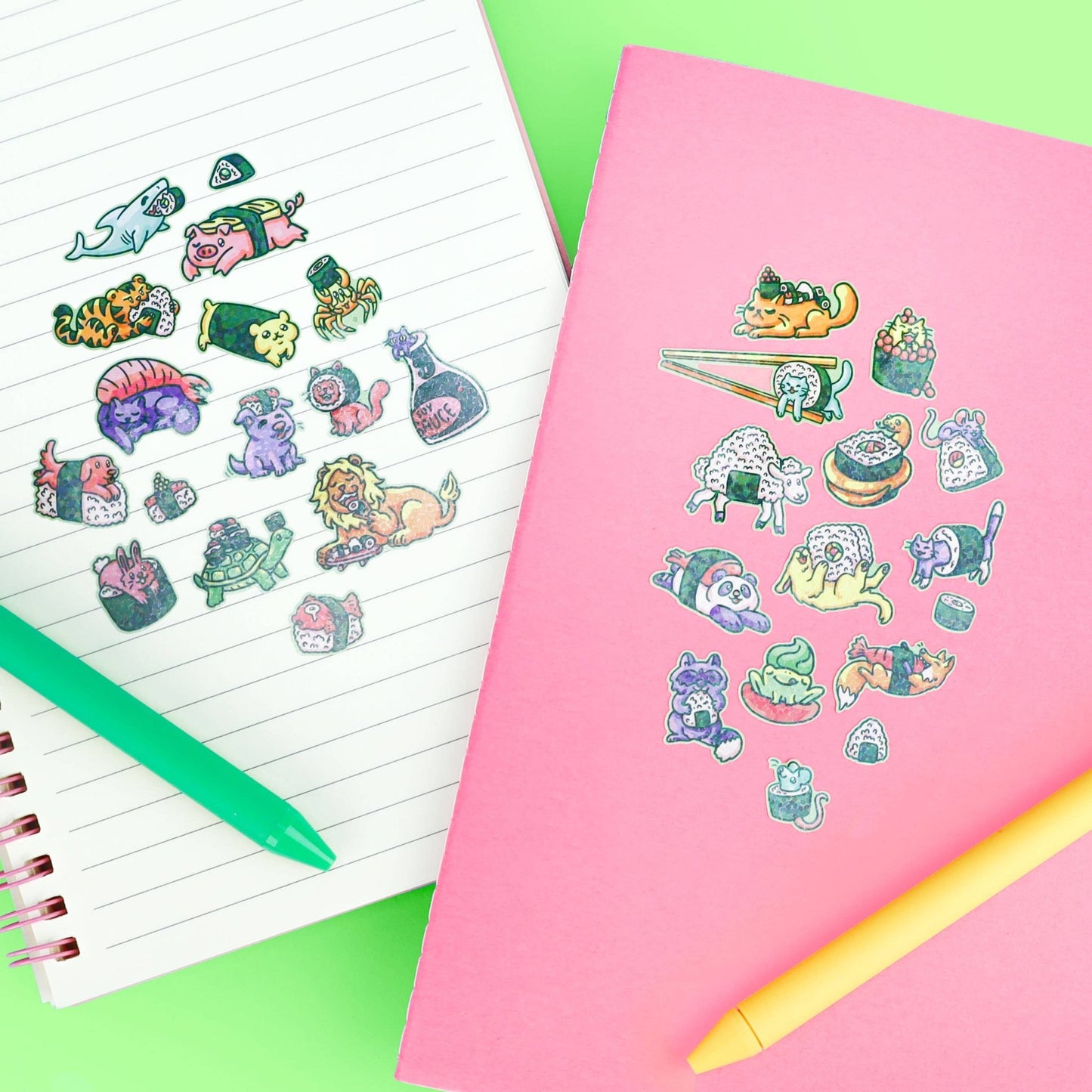 Sushi Animals Vinyl Sticker Sheet - Bria Blair Creative