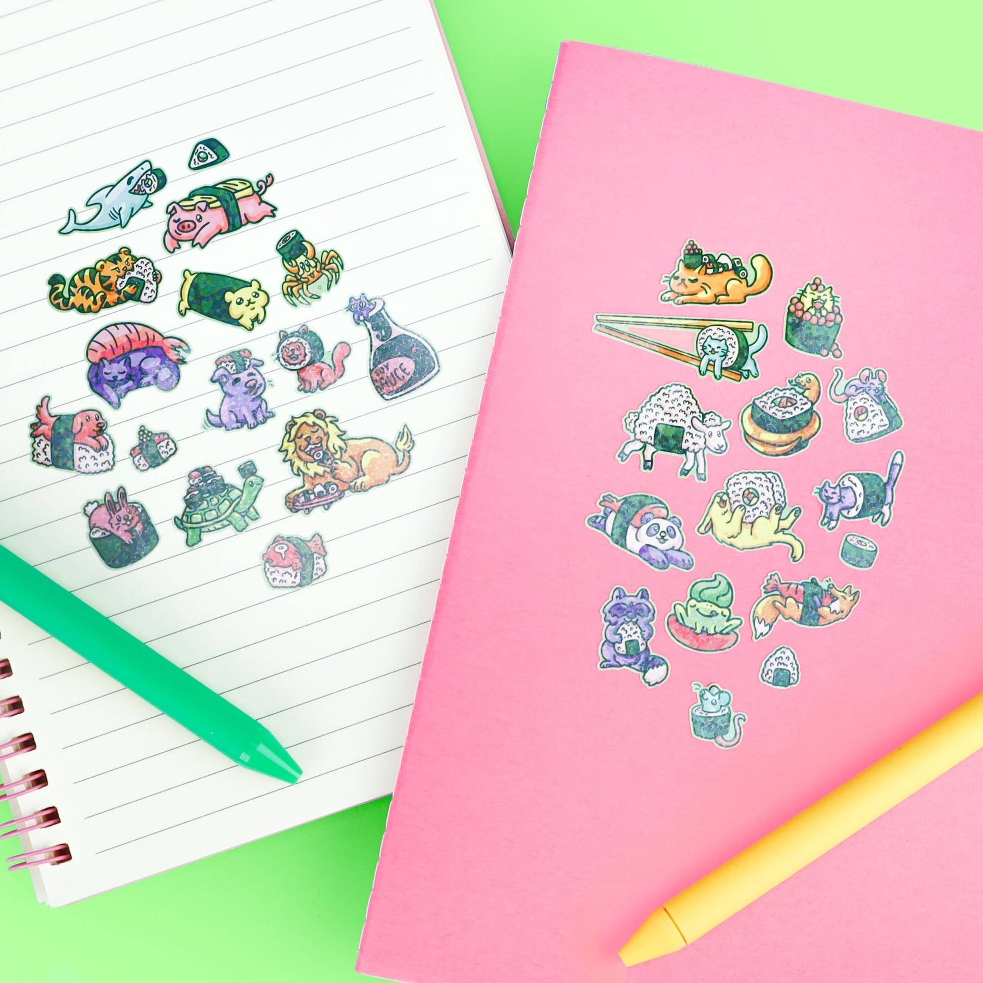 Sushi Animals Vinyl Sticker Sheet - Bria Blair Creative