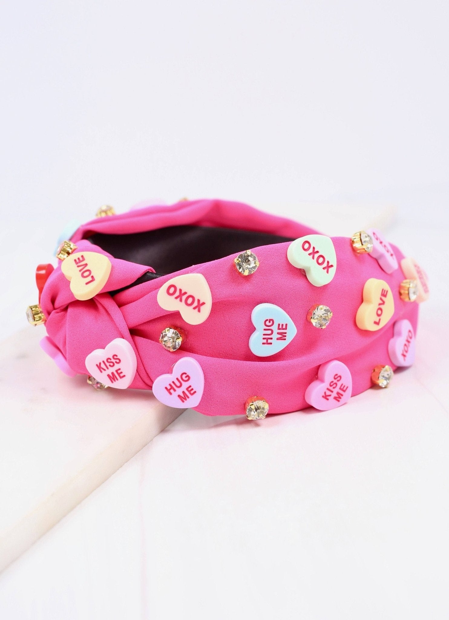 Sweet Nothings Heart Headband HOT PINK: Default - Bria Blair Creative