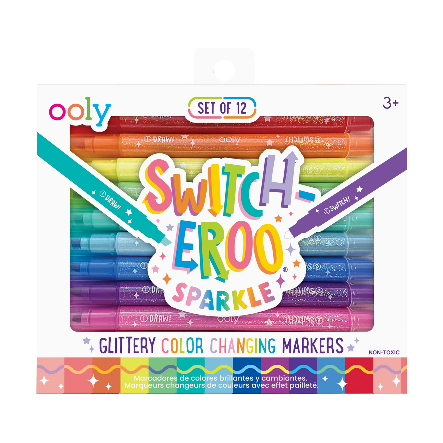 Switch - Eroo Sparkle Glittery Color Changing Markers - 12 pc - Bria Blair Creative