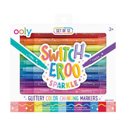 Switch - Eroo Sparkle Glittery Color Changing Markers - 12 pc - Bria Blair Creative