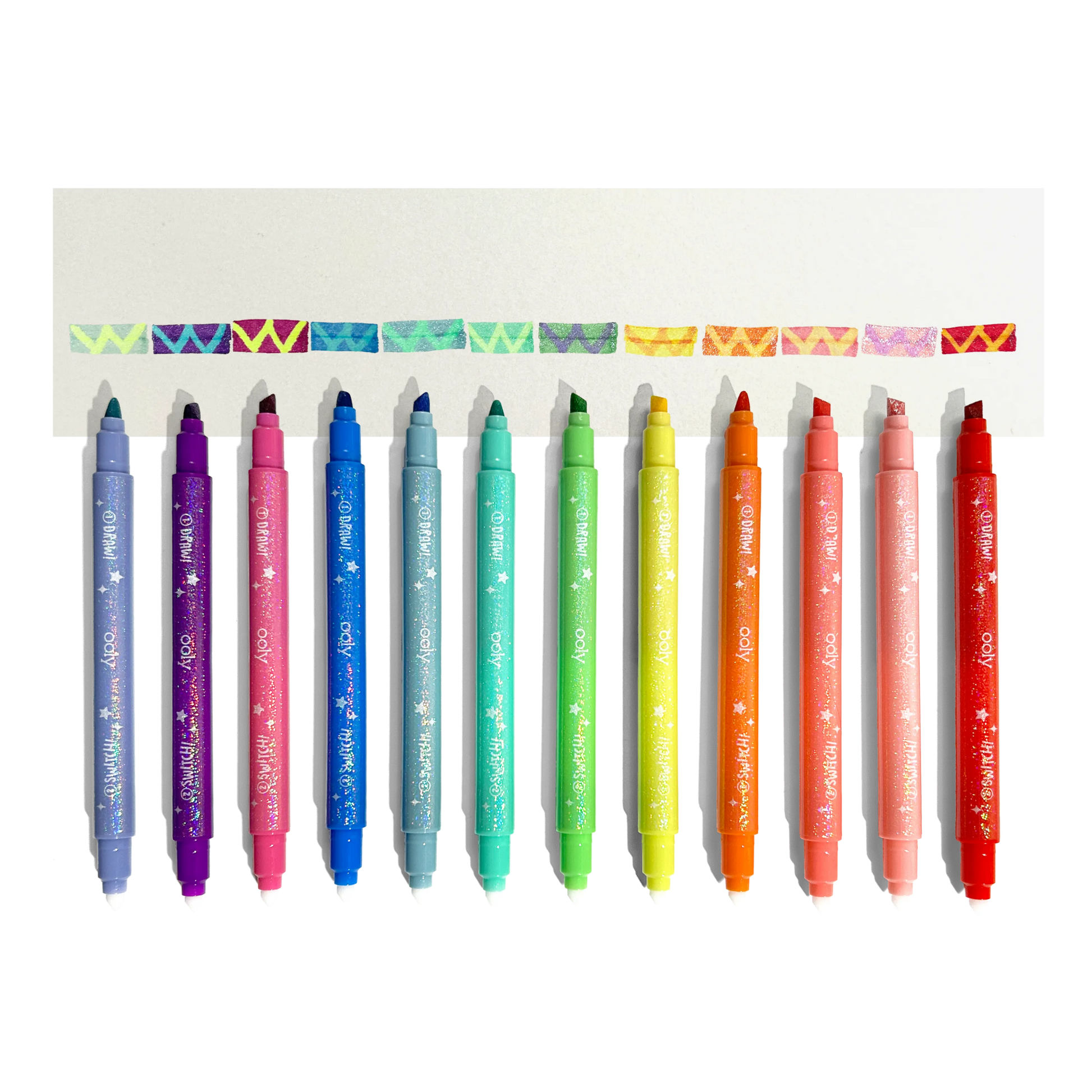Switch - Eroo Sparkle Glittery Color Changing Markers - 12 pc - Bria Blair Creative