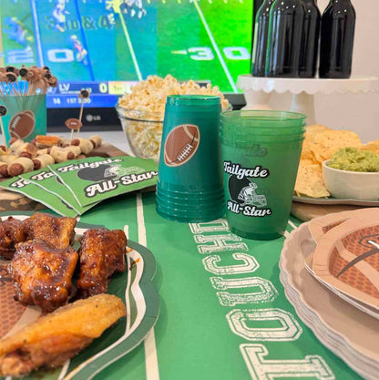 Tailgate Frost Flex Cups: Footballs/8pk - Bria Blair Creative