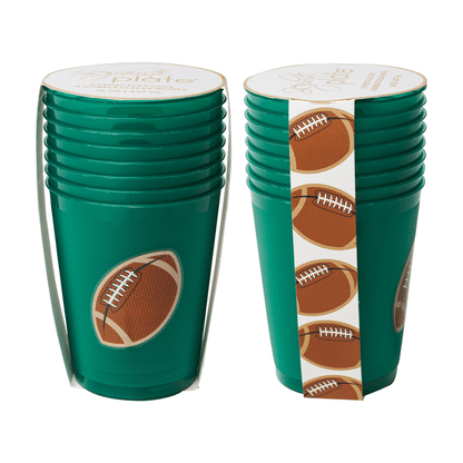 Tailgate Frost Flex Cups: Footballs/8pk - Bria Blair Creative