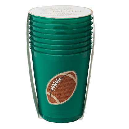 Tailgate Frost Flex Cups: Footballs/8pk - Bria Blair Creative