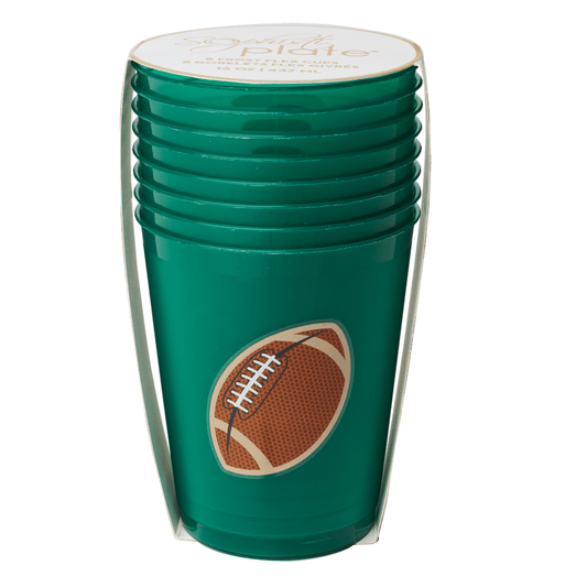 Tailgate Frost Flex Cups: Footballs/8pk - Bria Blair Creative
