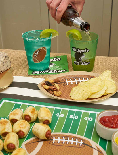 Tailgate Frost Flex Cups: Footballs/8pk - Bria Blair Creative