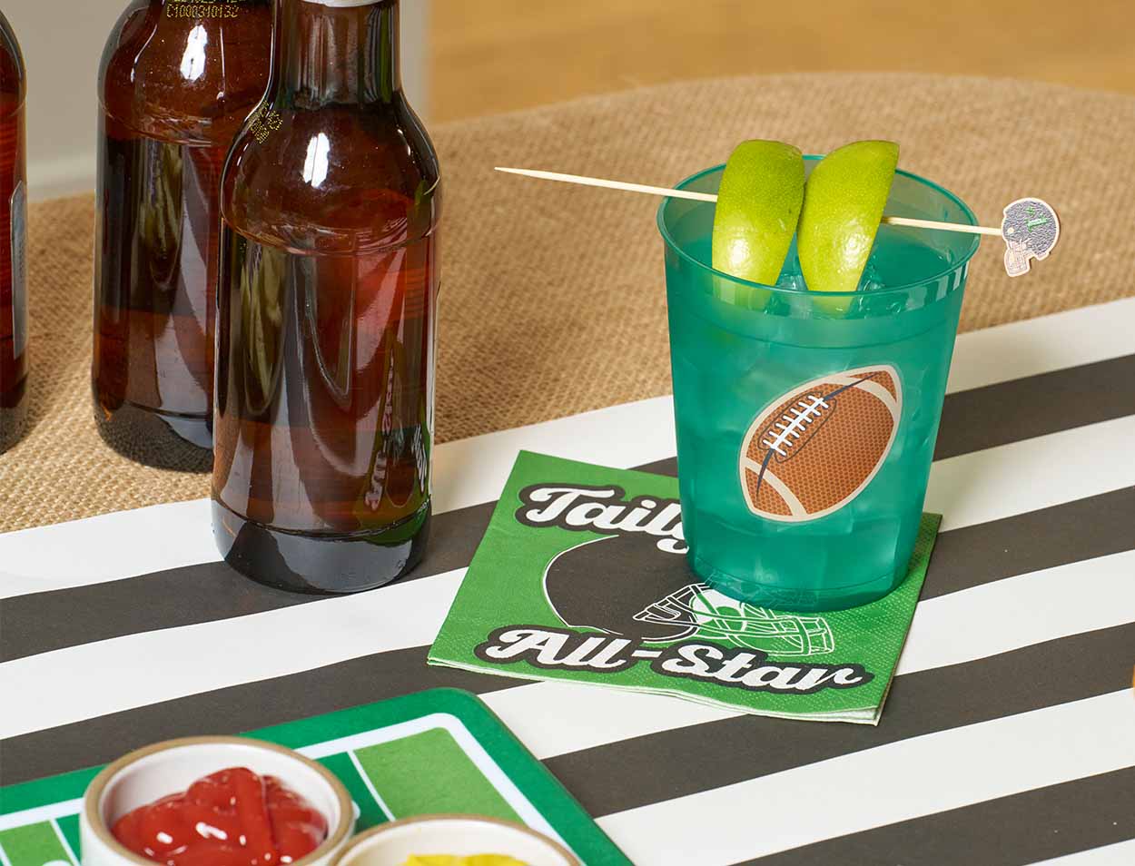 Tailgate Frost Flex Cups: Footballs/8pk - Bria Blair Creative