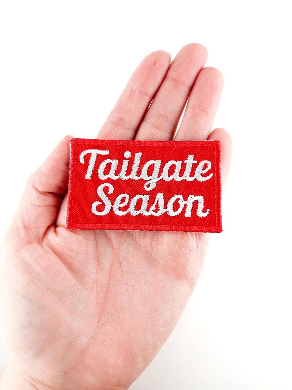 Tailgate Season Embroidered Iron On Patch Football Beer - Bria Blair Creative