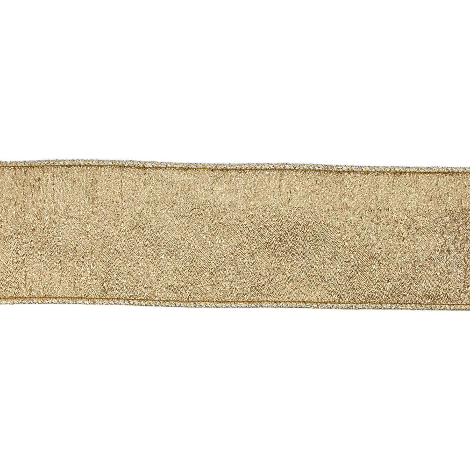 Textured Gold Metallic Wired Ribbon 5 Yard Roll - Bria Blair Creative