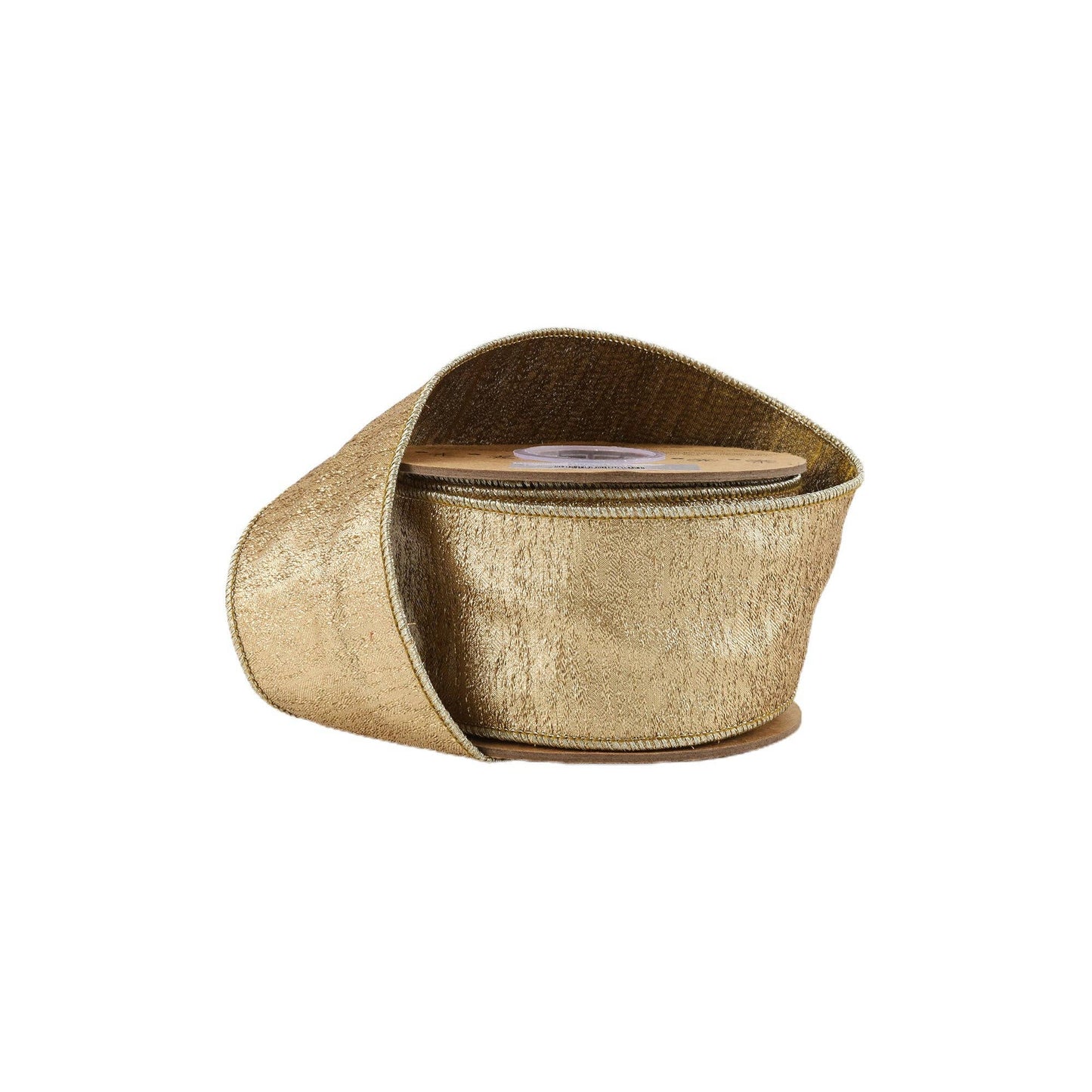 Textured Gold Metallic Wired Ribbon 5 Yard Roll - Bria Blair Creative