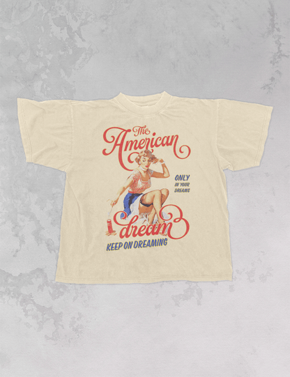 The American Dream, In Your Dreams Oversized T-Shirt: Mustard / XS/S - Bria Blair Creative
