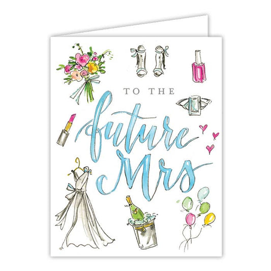 The Future Mrs Handpainted Wedding Images Greeting Card - Bria Blair Creative