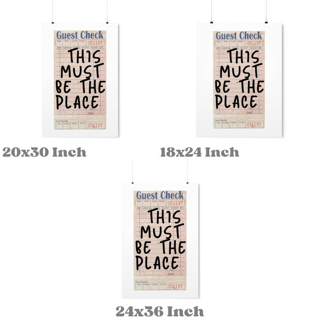 This Must Be The Place Guest Check Wall Art Print: 16"x20" - Bria Blair Creative