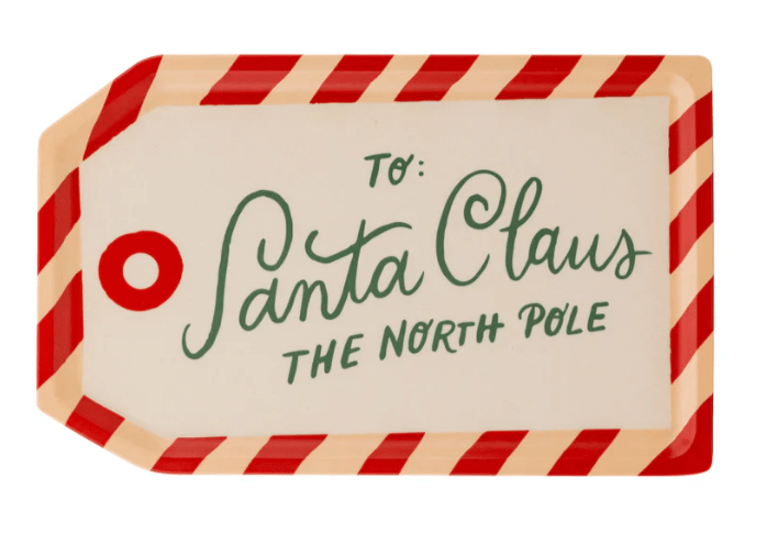 To Santa Tag Bamboo Tray - Bria Blair Creative
