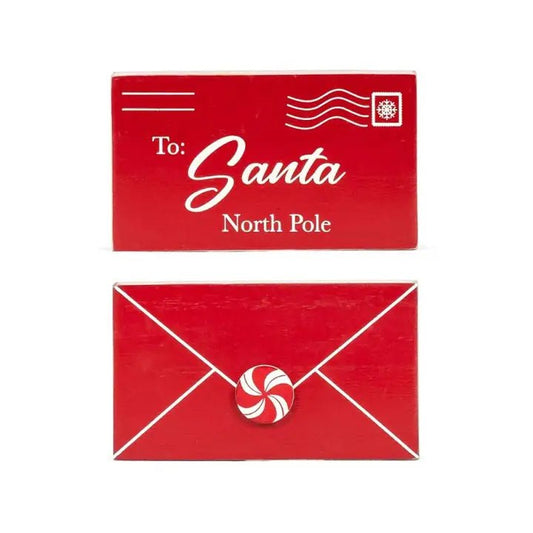 To Santa Wood Block - Bria Blair Creative