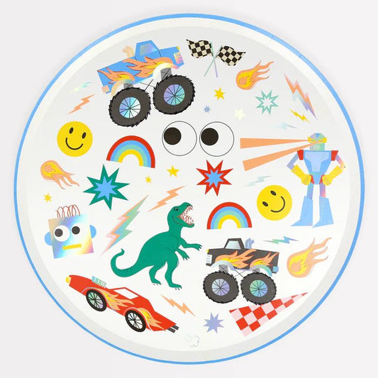 Toybox Icon Dinner Plates x8 - Bria Blair Creative