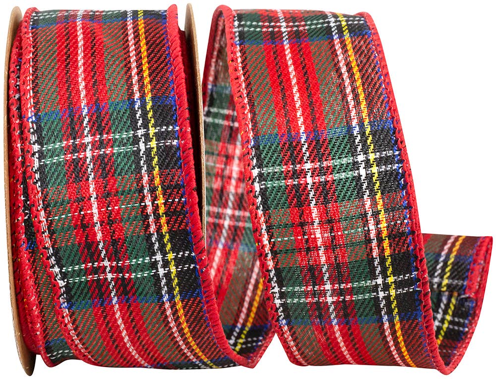 Traditional Multi Plaid Twill, Multi, 1-1/2 In, 10 Yards - Bria Blair Creative