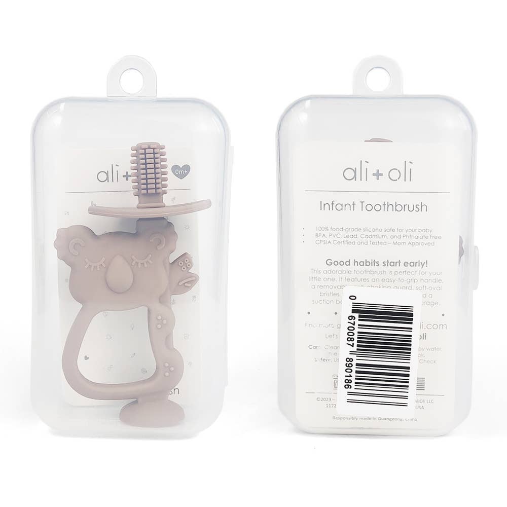 Training Toothbrush Oral Care Koala (Taupe) - Bria Blair Creative