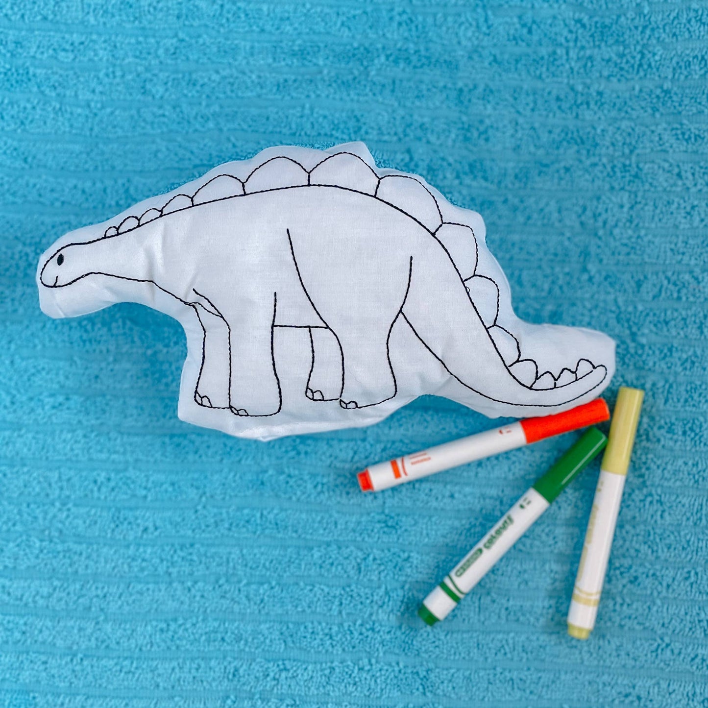 Triceratops Dinosaur Coloring Pillow Activity For Kids: Triceratops - Bria Blair Creative