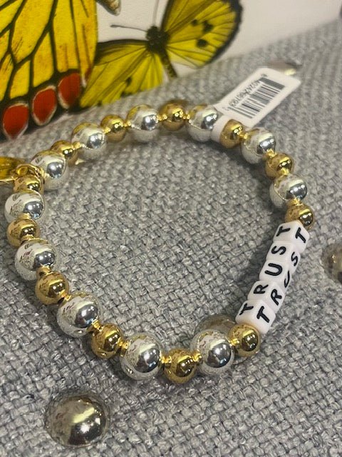 Trust Gold and Silver Bracelet - Bria Blair Creative