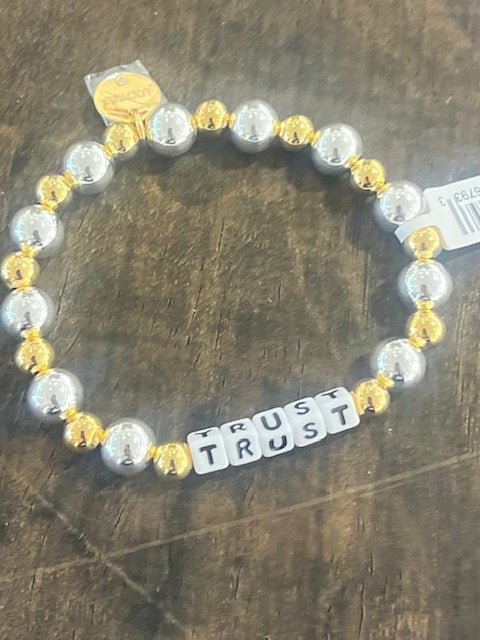 Trust Gold and Silver Bracelet - Bria Blair Creative