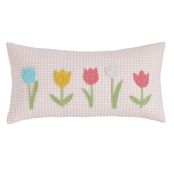Tulip Beaded Pillow - Bria Blair Creative