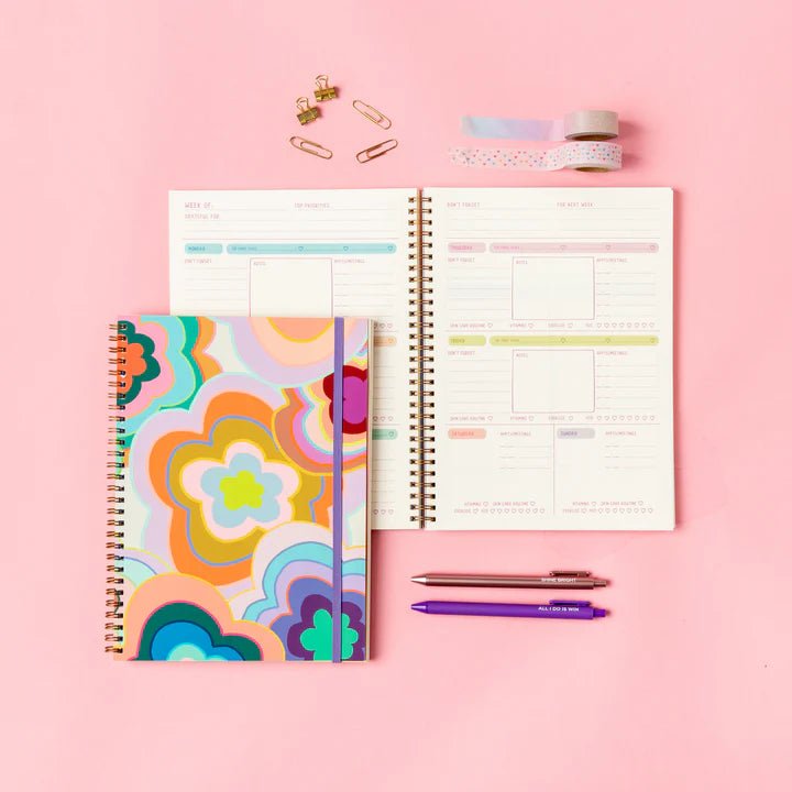Undated Perpetual Planner - Trippy Floral - Bria Blair Creative