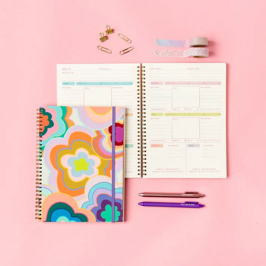 Undated Perpetual Planner - Trippy Floral - Bria Blair Creative