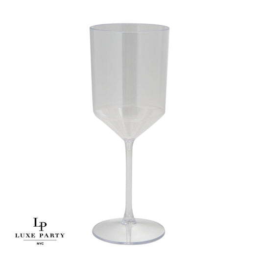 Upscale Clear Plastic Wine Cups | 4 Cups - Bria Blair Creative