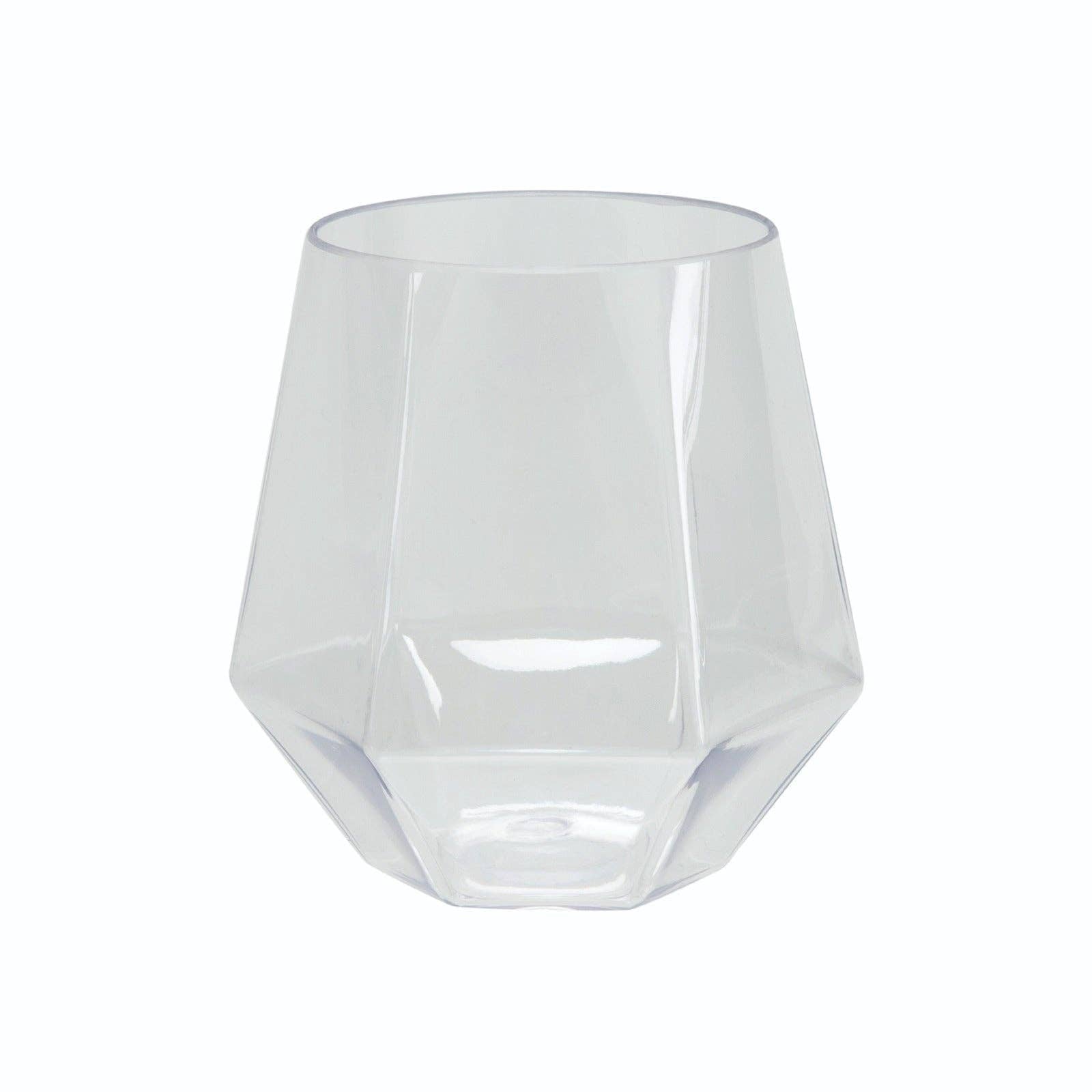 Upscale HEX Clear 12 Oz. Plastic Wine Goblets | 6 Cups - Bria Blair Creative