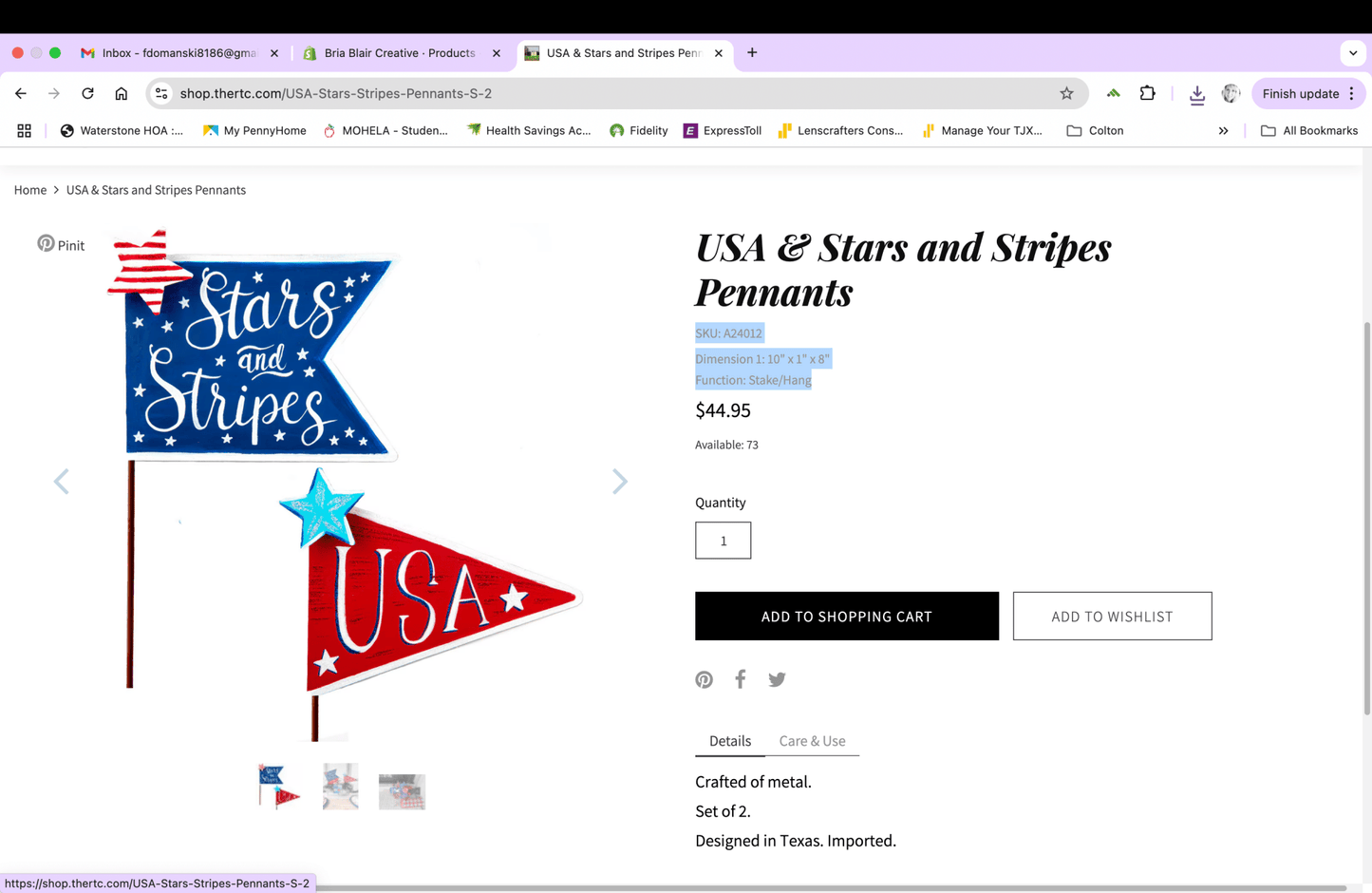 USA Pennant - Bria Blair Creative